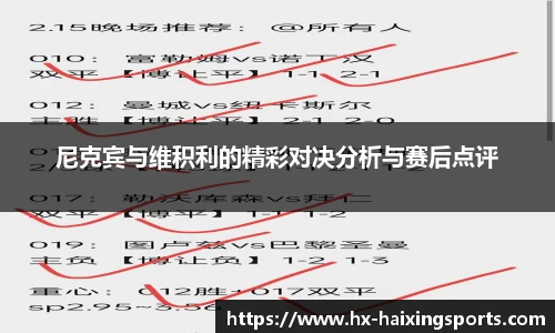 尼克宾与维积利的精彩对决分析与赛后点评
